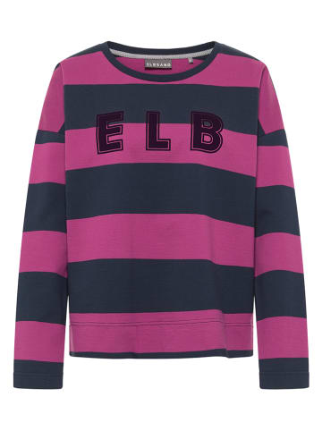 ELBSAND Sweatshirt "Holmac" in Pink/ Schwarz