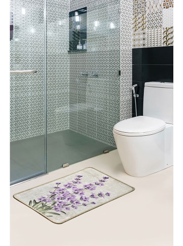 Elizabed Badmat "Lavender" crème/roze
