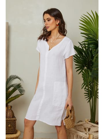 Lin Passion Sukienka w kolorze białym