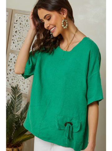 Lin Passion Linnen blouse groen