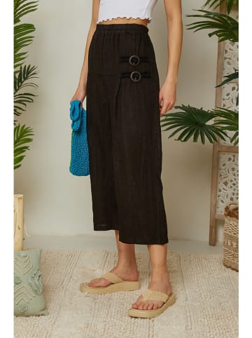 Lin Passion Leinen-Hose in Schwarz
