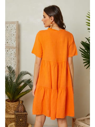 Lin Passion Linnen jurk oranje