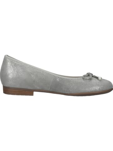 Ara Shoes Skórzane baleriny w kolorze srebrnym
