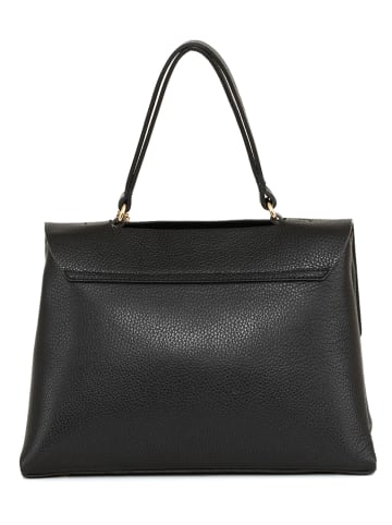 Mia Tomazzi Skórzana torebka "Lanciano" w kolorze czarnym - 32 x 23 x 13 cm