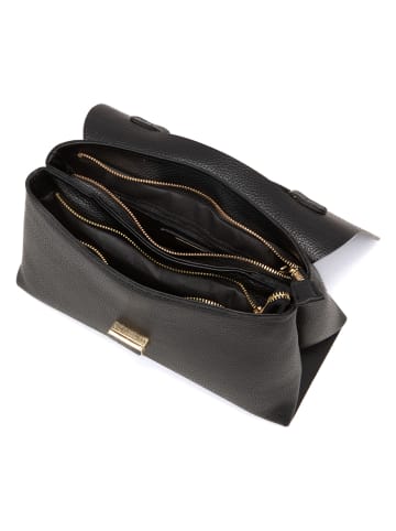 Mia Tomazzi Skórzana torebka "Lanciano" w kolorze czarnym - 32 x 23 x 13 cm