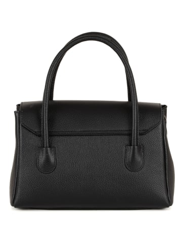 Mia Tomazzi Leren handtas "Viserba" zwart - (B)30 x (H)24 x (D)13 cm