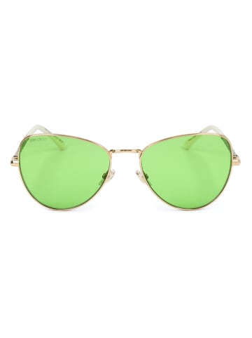 Jimmy Choo Dameszonnebril goudkleurig/groen