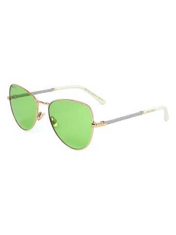 Jimmy Choo Dameszonnebril goudkleurig/groen