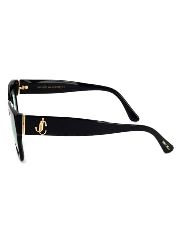 Jimmy Choo Damskie okulary przeciwsłoneczne w kolorze czarno-turkusowym