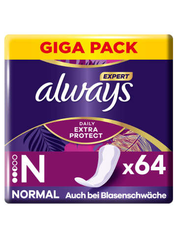always Inkontinenz-Einlagen "Expert Daily ProtectNormal - Normal", 64 Stück