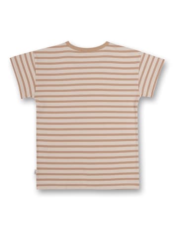 Sanetta Kidswear Koszulka w kolorze jasnobrązowo-białym