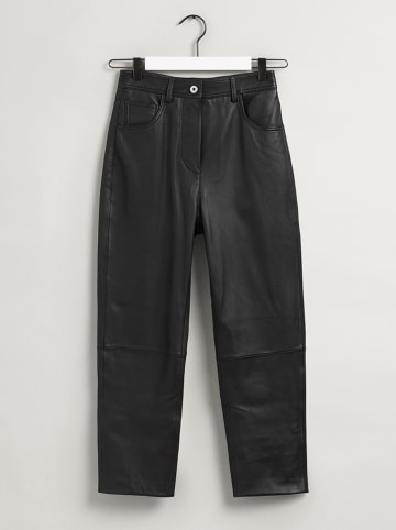 Gant Skórzane spodnie w kolorze czarnym
