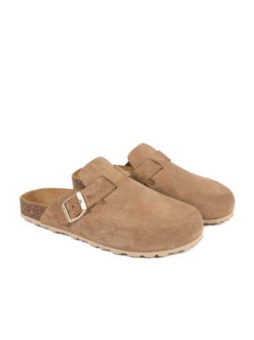 BABUNKERS Family Leder-Clogs in Taupe