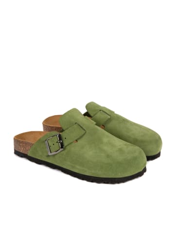 BABUNKERS Family Leren slippers groen