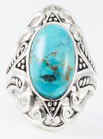 AMAZONIA Silber-Ring "Ehécatl" mit Edelstein
