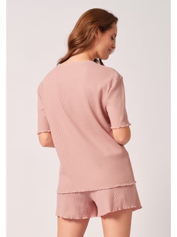 Skiny Pyjama-Oberteil in Rosa
