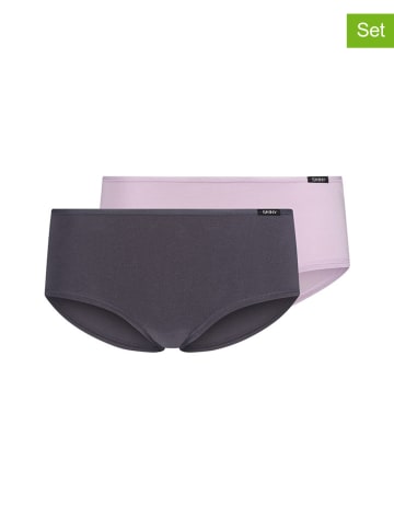 Skiny 2-delige set: hipsters antraciet/lila