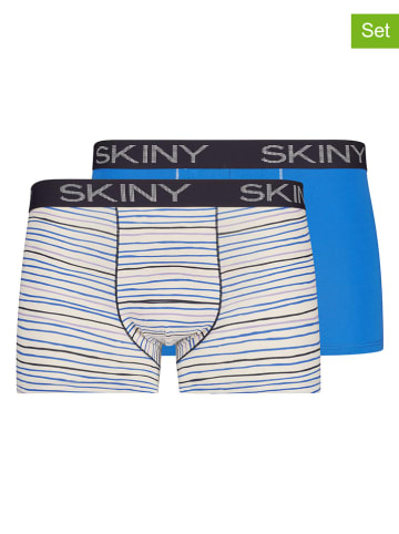 Skiny 2-delige set: boxershorts blauw/wit