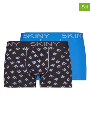Skiny 2-delige set: boxershorts blauw/zwart