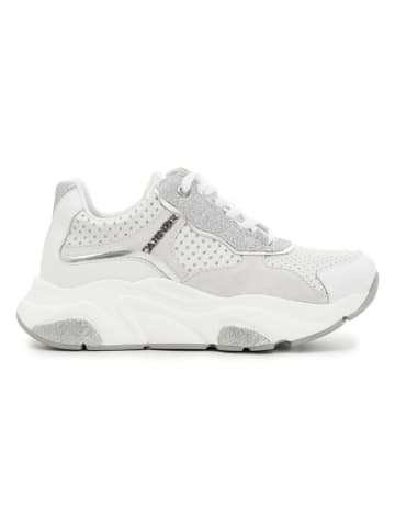 Cafe Noir Sneakers zilverkleurig/wit