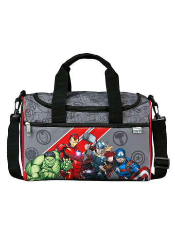 Disney Sporttas grijs/zwart/rood - (B)35 x (H)23 x (D)16 cm