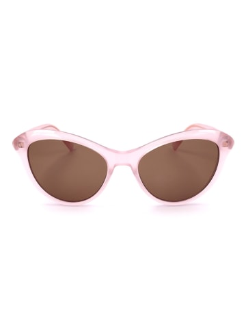 Moschino Damskie okulary przeciwsłoneczne w kolorze jasnoróżowo-brązowym