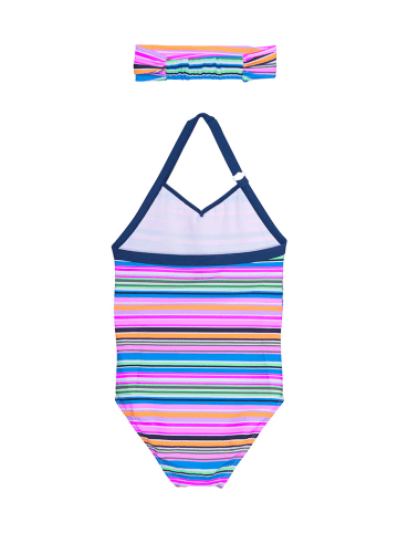 Color Kids 2-delige set: badpak en haarband roze/meerkleurig