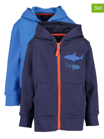 Blue Seven 2er-Set: Sweatjacken in Blau/ Dunkelblau