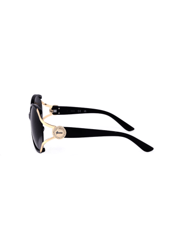 Guess Damskie okulary przeciwsłoneczne w kolorze srebrno-czarno-fioletowym