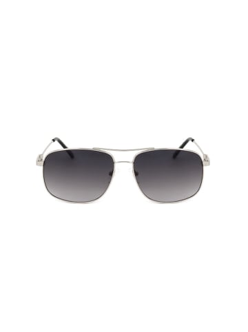 Guess Męskie okulary przeciwsłoneczne w kolorze srebrno-czarnym
