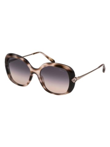 Chopard Damskie okulary przeciwsłoneczne w kolorze srebrno-brązowo-fioletowym
