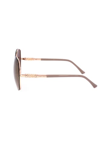 Jimmy Choo Damskie okulary przeciwsłoneczne w kolorze złoto-brązowym