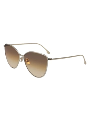 Victoria Beckham Damskie okulary przeciwsłoneczne w kolorze srebrno-jasnobrązowym