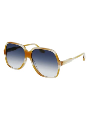 Victoria Beckham Damen-Sonnenbrille in Hellbraun-Creme/ Blau