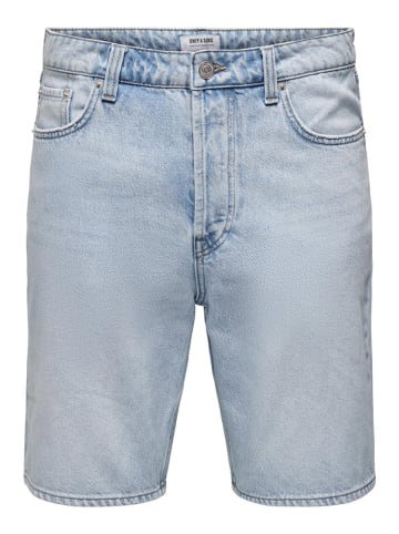 ONLY & SONS Jeans-Shorts "Five" in Hellblau