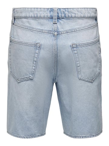 ONLY & SONS Jeans-Shorts "Five" in Hellblau