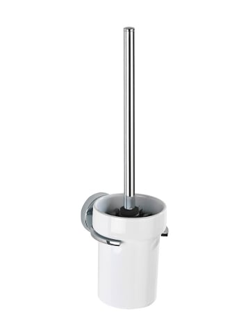 Wenko WC-Garnitur "Capri" in Weiß/ Silber - (H)37 cm