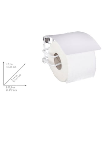 Wenko Toiletrolhouder "Classic Plus" wit - (B)14 x (H)9 x (D)14 cm
