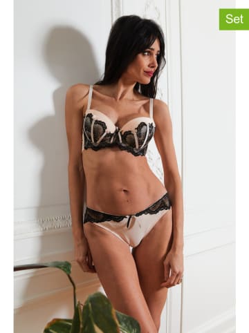 Just for Victoria 2-delige ondergoedset "Alia" nude/zwart