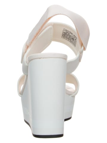 Calvin Klein Keilsandaletten in Weiß