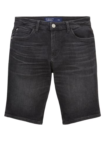 Tom Tailor Jeans-Bermudas in Schwarz