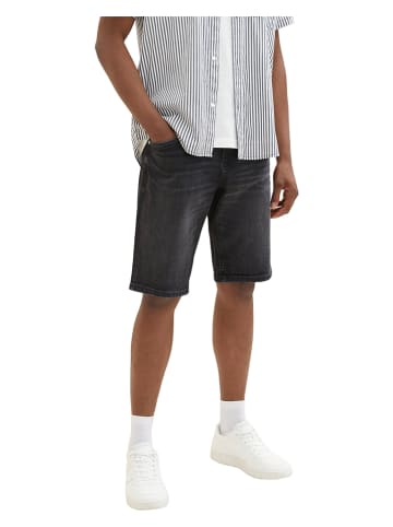 Tom Tailor Bermudy dżinsowe w kolorze czarnym