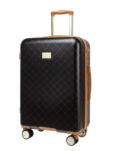 Puccini Hardcase-trolley "Saint Tropez" zwart/beige - (B)43,5 x (H)67 x (D)24,5 cm