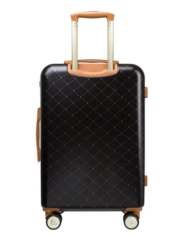 Puccini Hardcase-trolley "Saint Tropez" zwart/beige - (B)43,5 x (H)67 x (D)24,5 cm