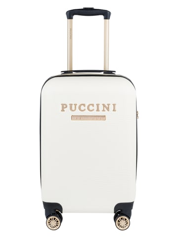 Puccini Hardcase-trolley "Los Angeles" wit - (B)34 x (H)54 x (D)20 cm