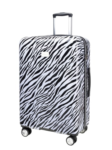 Puccini Hardcase-trolley "Beverly Hills" wit/zwart - (B)51 x (H)77 x (D)28 cm