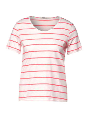 Cecil Koszulka w kolorze różowo-białym