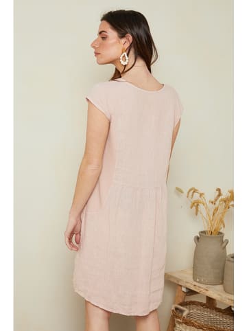 Le Monde du Lin Leinen-Kleid in Rosa