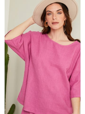 Le Monde du Lin Leinen-Shirt in Rosa