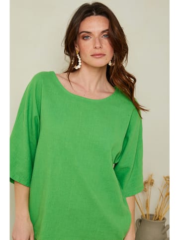 Le Monde du Lin Linnen shirt groen